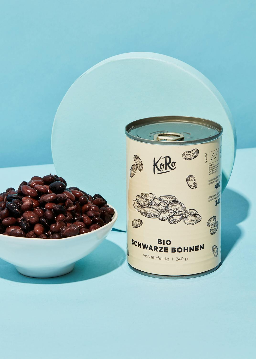 Schwarze Bio Bohnen in der Dose 240 g