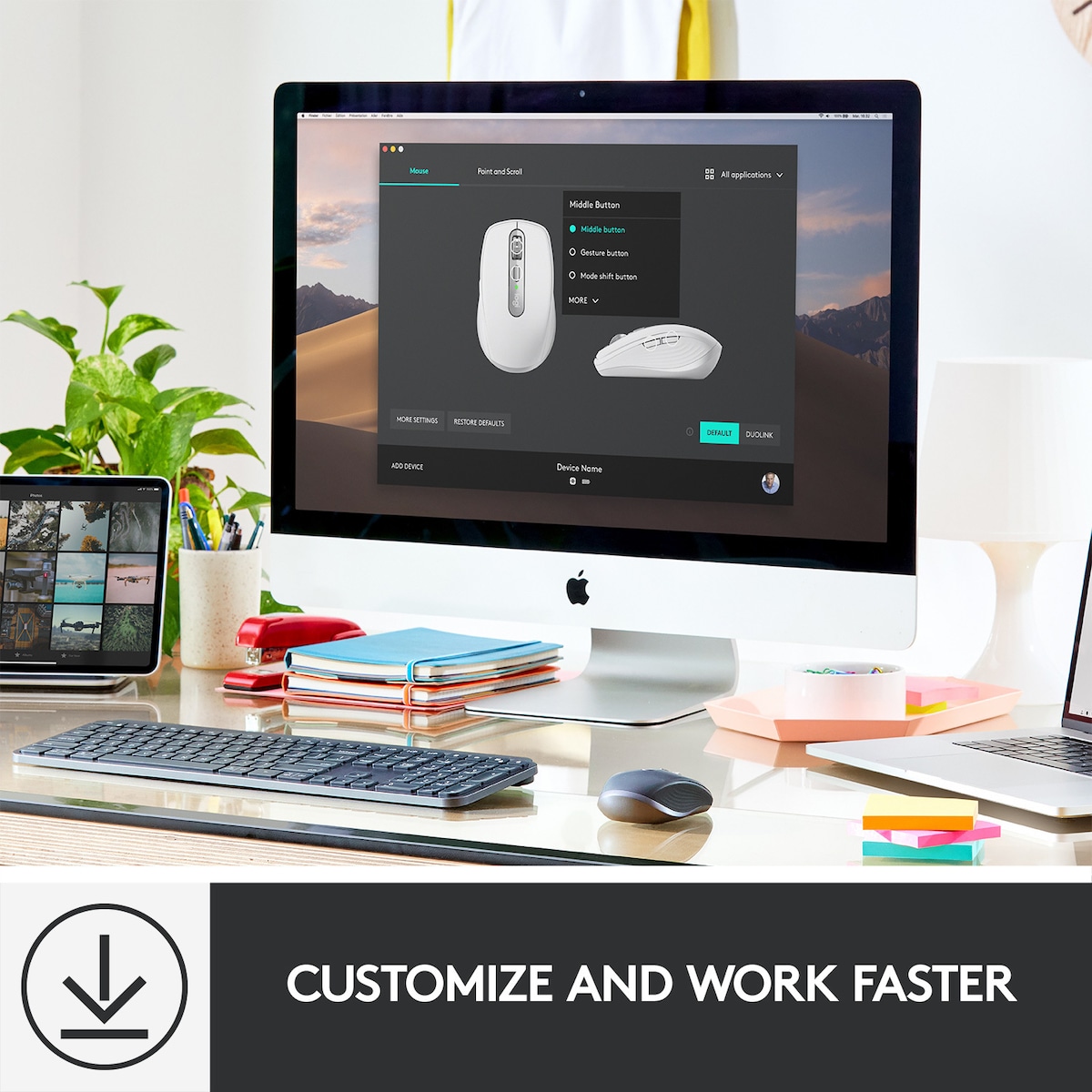 Logitech MX Anywhere 3 trådløs mus til Mac (lys grå)