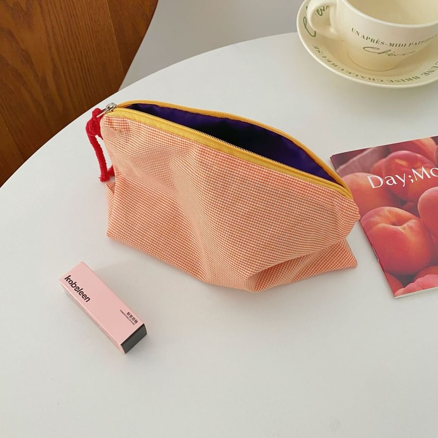 ZenlyHabit - Make-uptas / etui van geruite stof