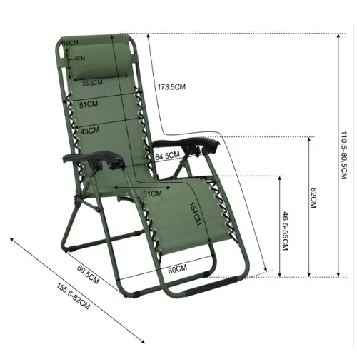 Solstol Larkollen Høyde 109 cm