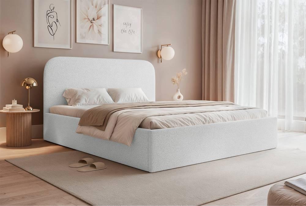 NADUVI Collection Bedframe Fia 140x200 bouclé met opbergvak