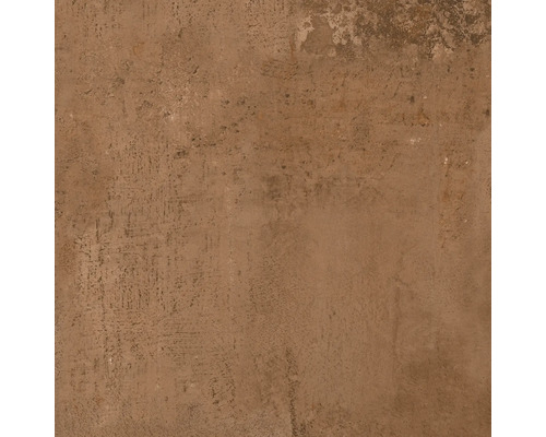 Terrastegel van porselein, metallic Cortenbruin, gerectificeerde rand, 60 x 60 x 2 cm