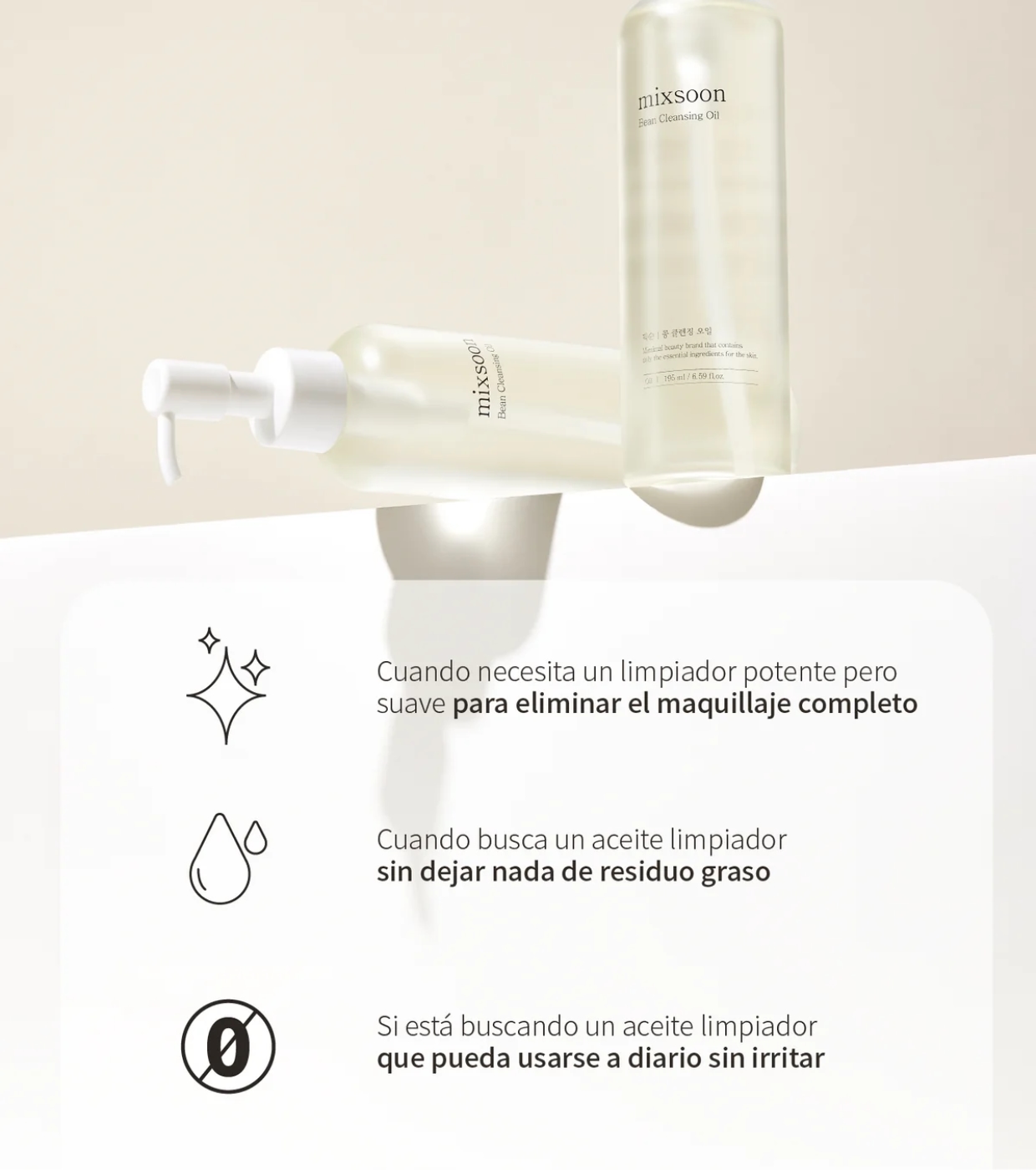 Mixsoon - Óleo de limpeza facial Bean