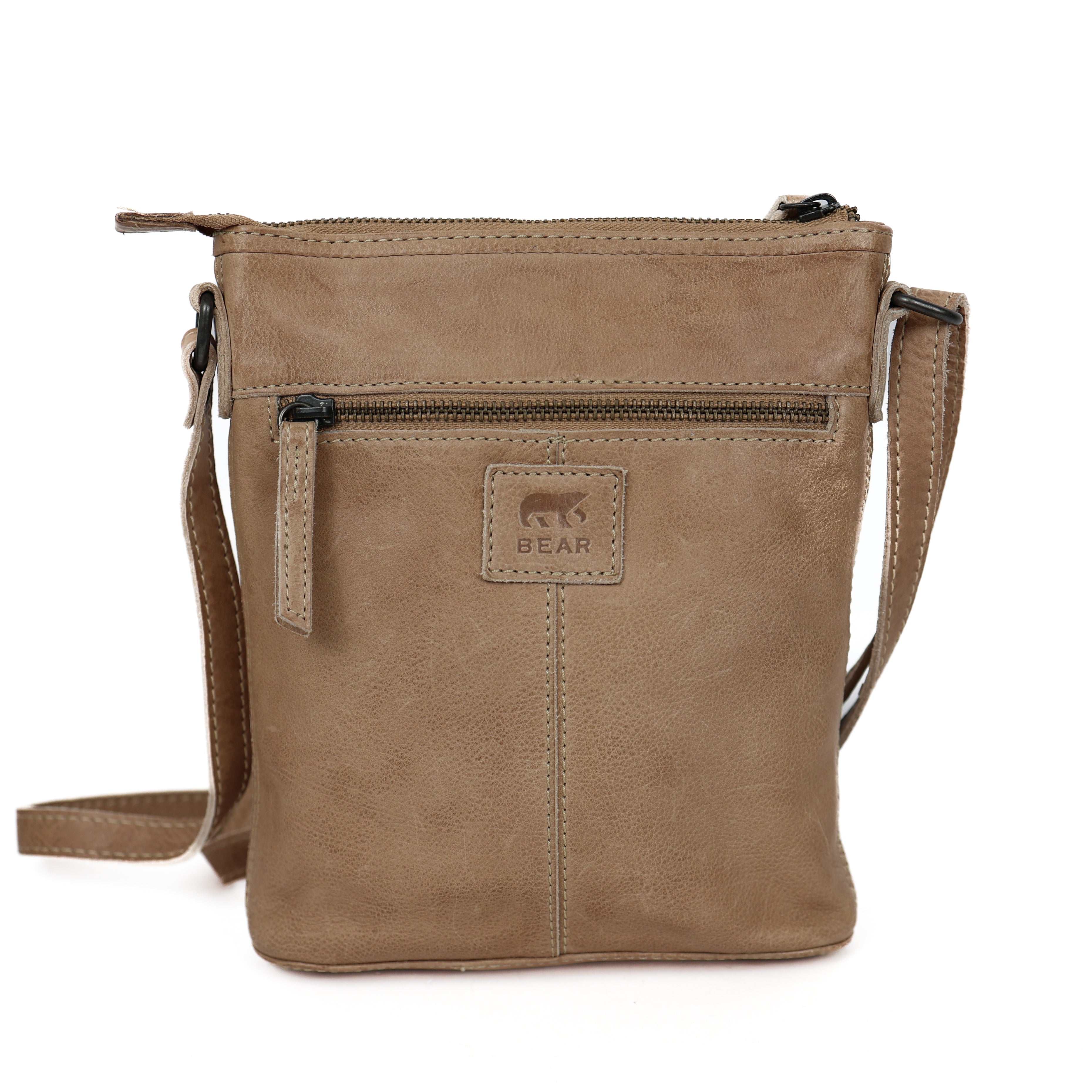 Klein schoudertasje 'Giulia' gevlochten beige BEIGE
