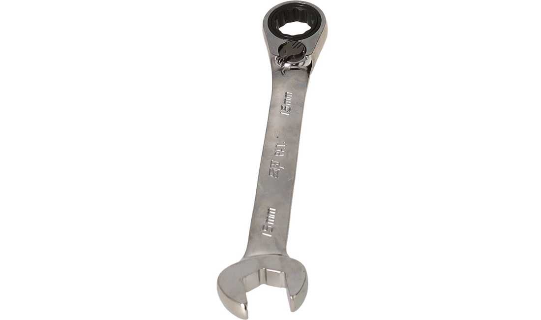 Ringgaffelnøgle 15mm m/skralde vendbar