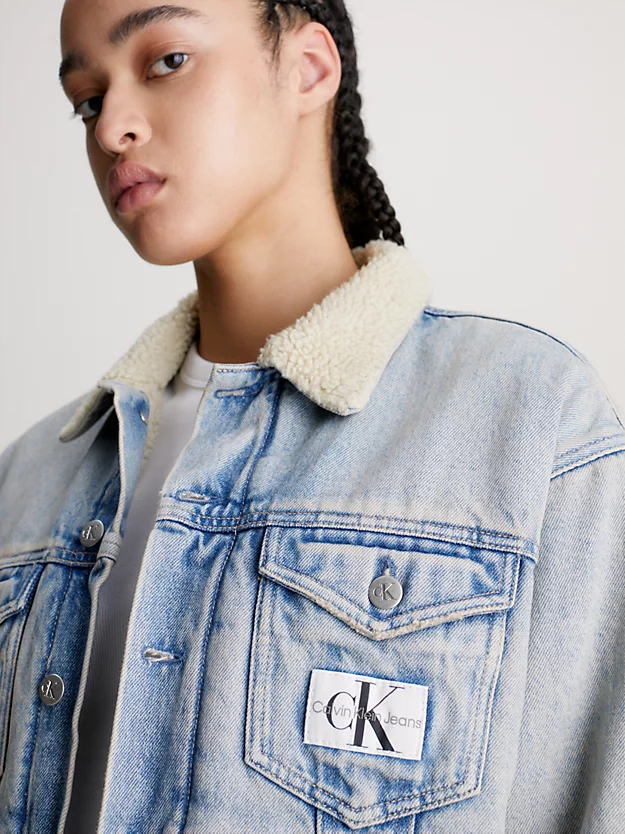 Jaqueta jeans Sherpa