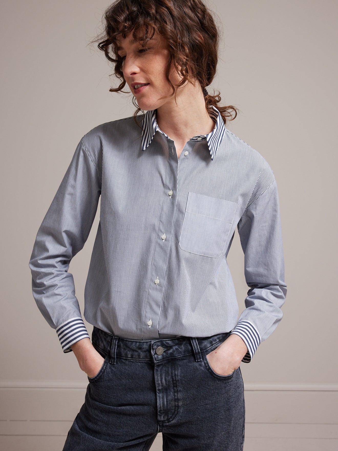 Chemise rayée femme