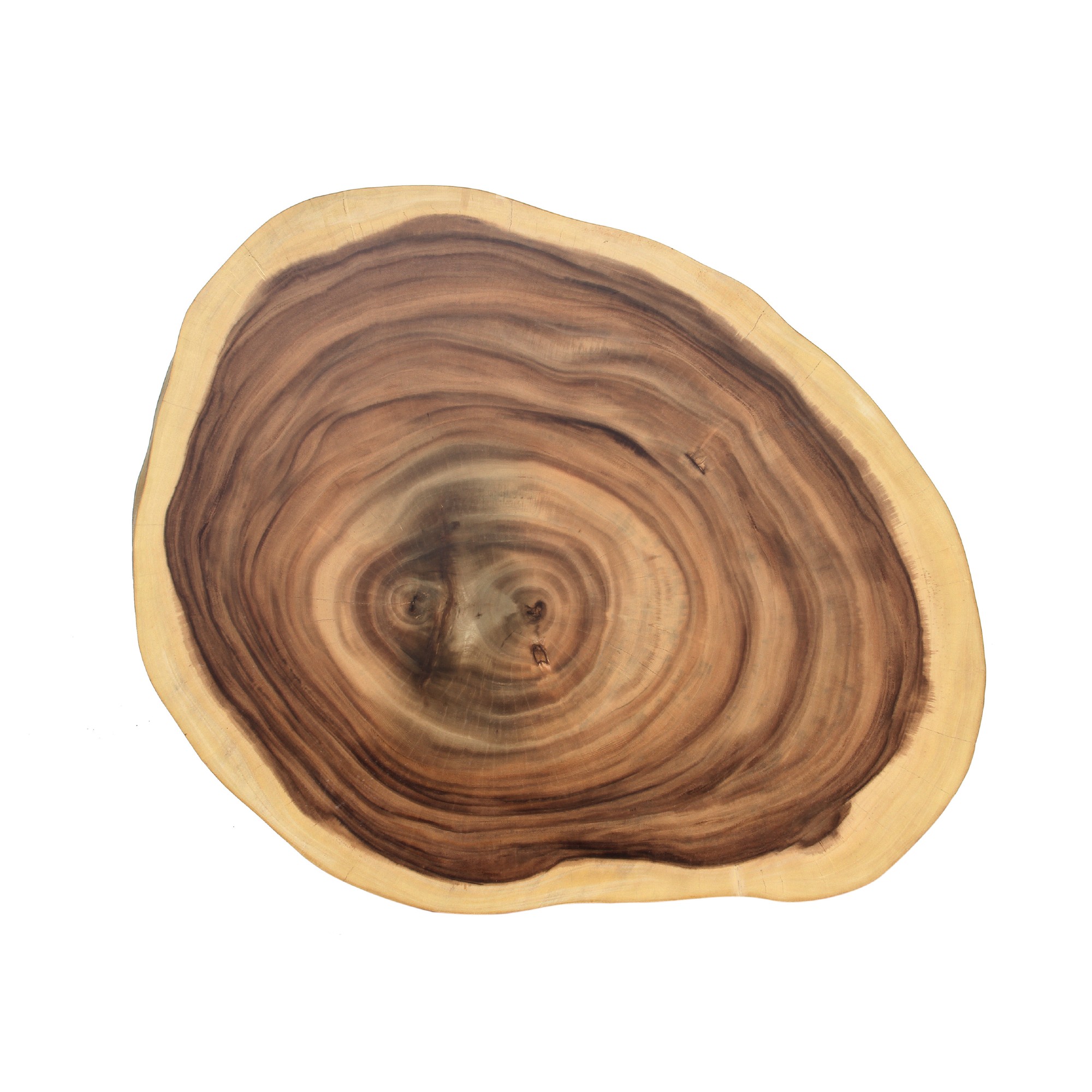 Couchtisch, massive Tischplatte, Akazie, natur, T ca. 80 cm, B ca. 100 cm, H 35 cm von fischer's lagerhaus