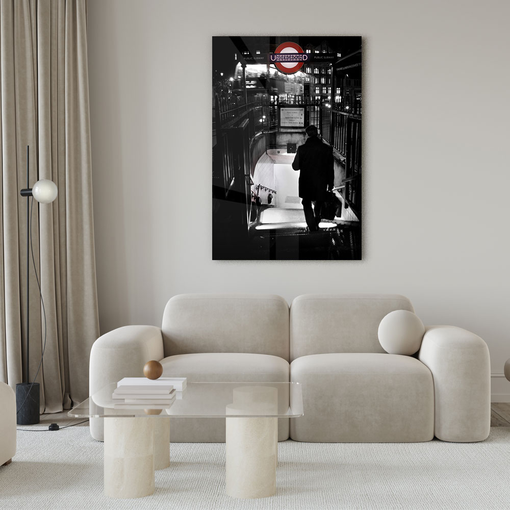Walljar acrylglas schilderij - Underground Acrylglas schilderij - 60 x 90 cm