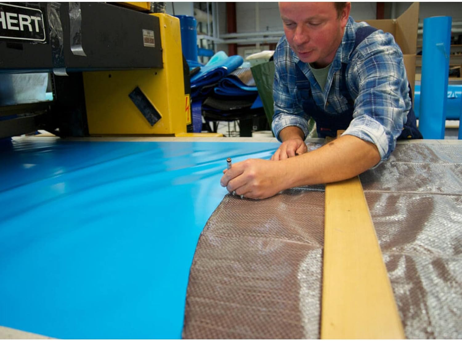 Premium Poolfolie für Styroporpool, 800 cm x 400 cm x 150 cm, Stärke: 0,8mm, blau, Keilbiese