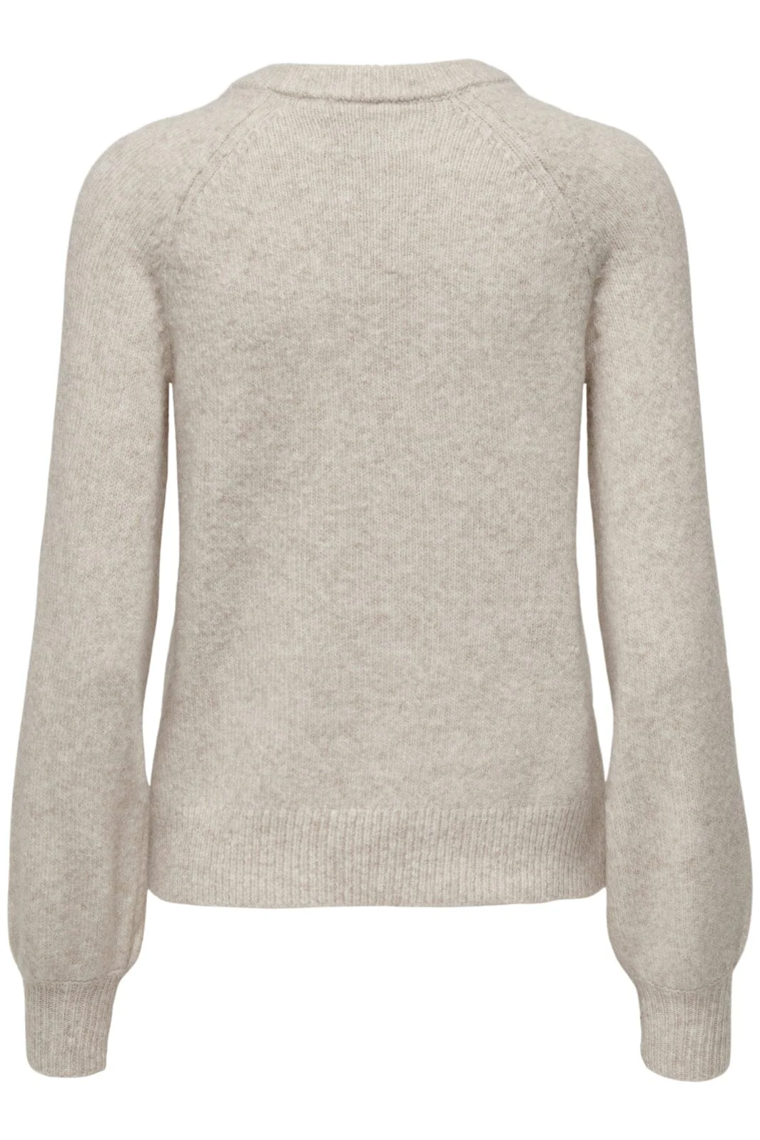 Only Onllauren Life Ls O-Neck Button Knt 4543531 oatmeal melange