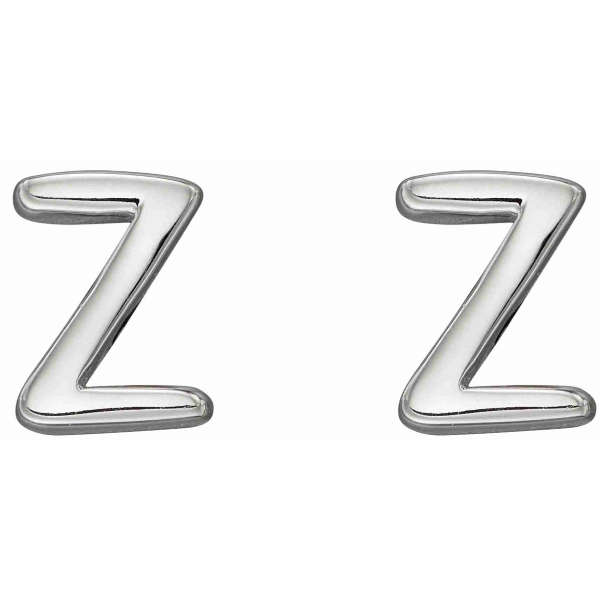 Boucle d'oreille lettre Z en argent 925/1000