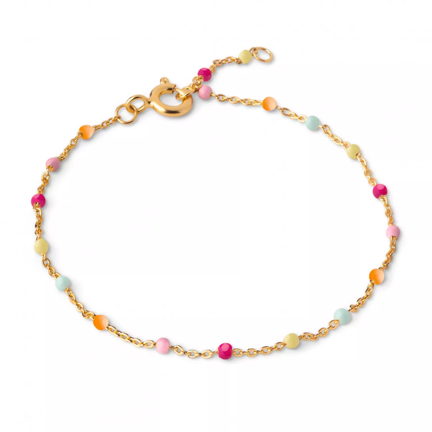 Enamel Lola Rainbow Armbånd 18 kt. Forgyldt Sølv B66G-Rainbow