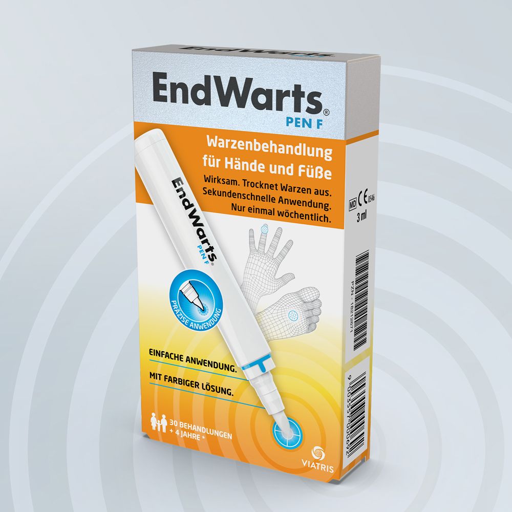 EndWarts PEN F: Warzen entfernen, Warzenentferner mit Ameisensäure, zur Warzenentfernung, Stift für ca. 30 Behandlungen