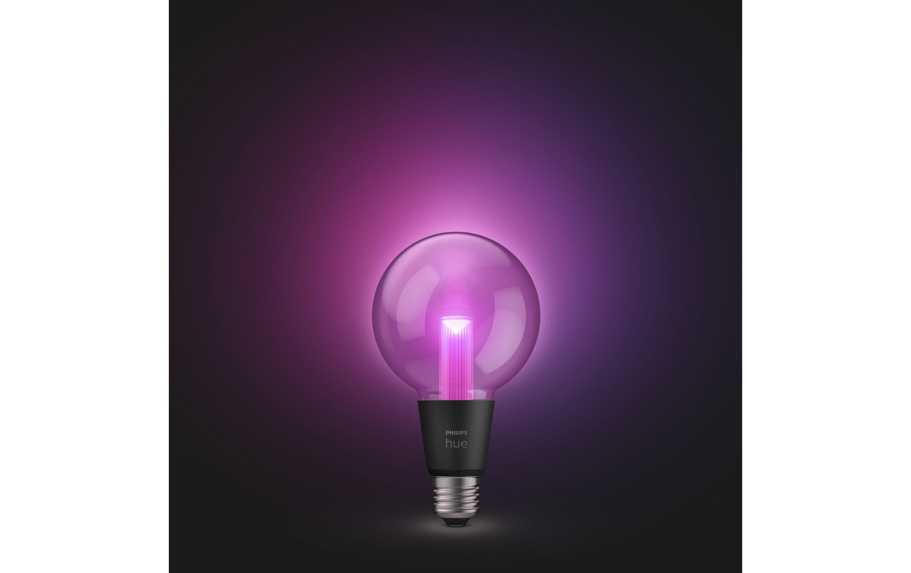 White & Color Ambiance Lightguide Globe 95 E27Smartes Hue E27-Leuchtmittel
