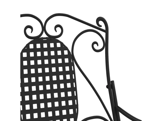 Banc à bascule 84 cm noir acier