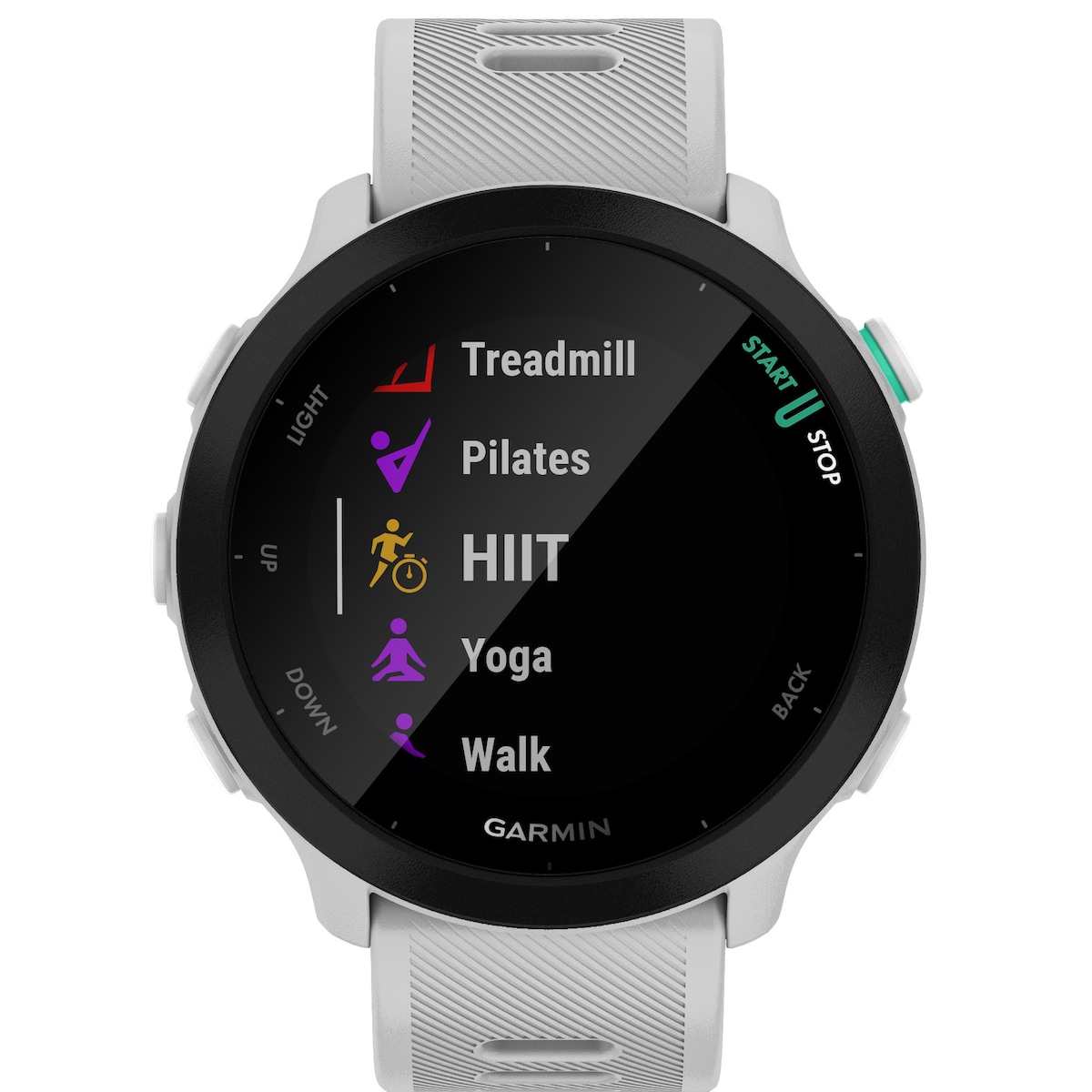 Garmin Forerunner 55 GPS sportsklokke (hvit)