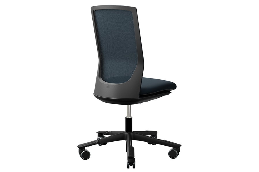 Futu mesh 1102-S kontorstol Futuknit meshtekstil Dusk med sort kryssfot i plast, standard høyde og myke trinser.
