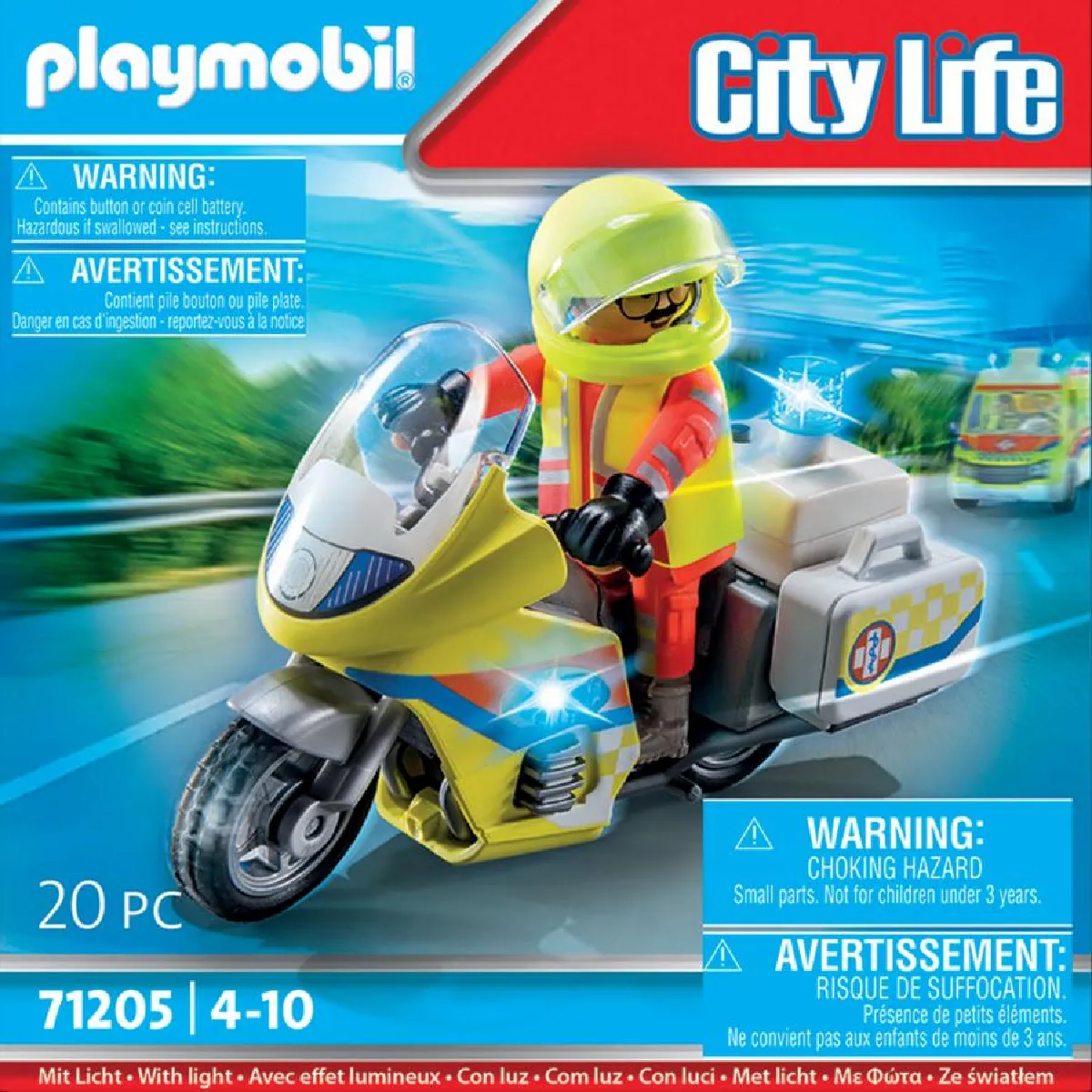 Playmobil® Playmobil Urgentiste avec moto et accessoires - 71205