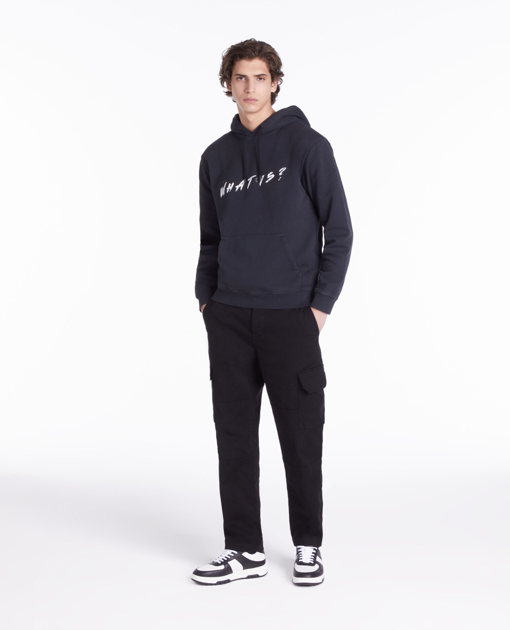 Sweatshirt à capuche What is noir