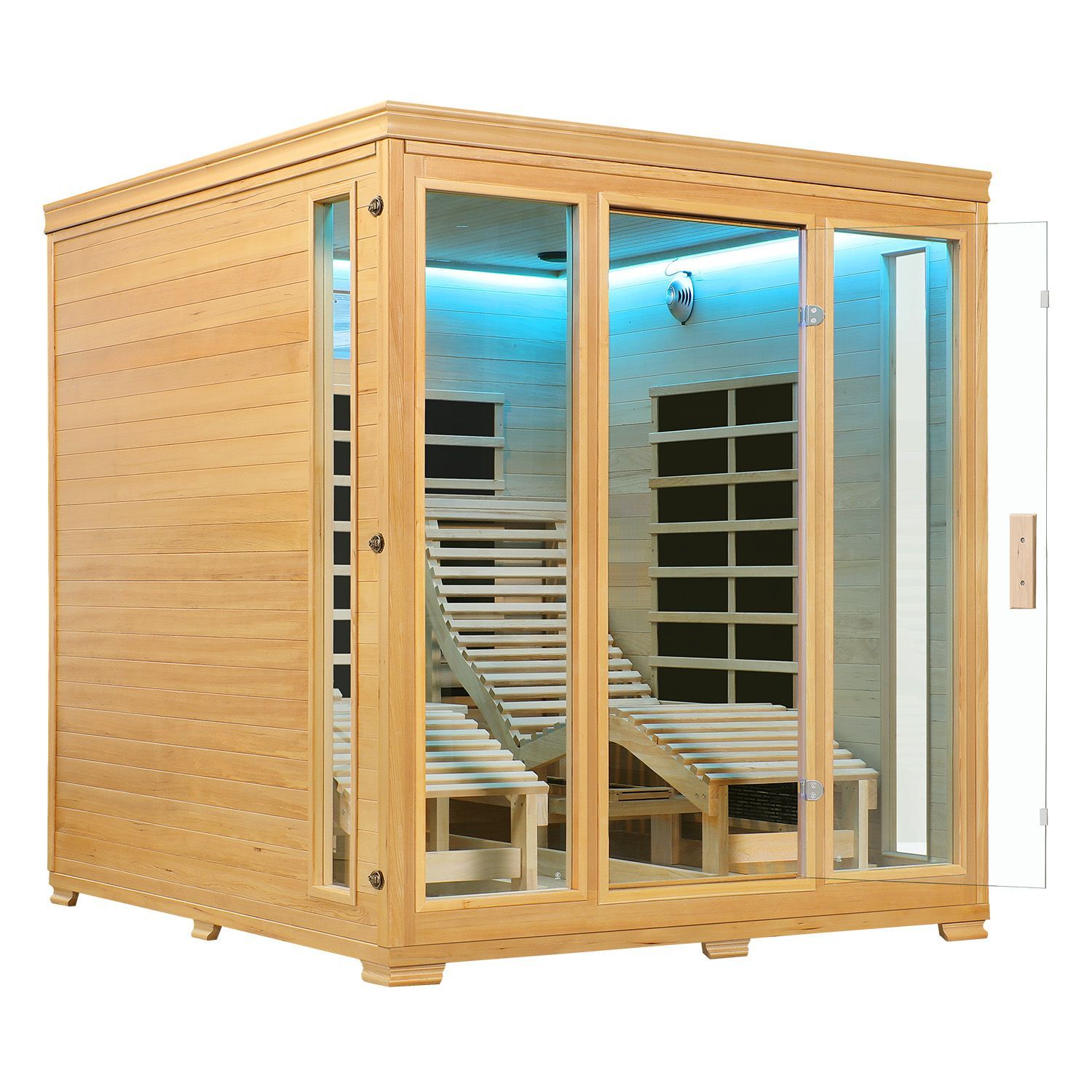 Artsauna Infrarotkabine Wärmekabine Billund Flächenstrahler & Hemlockholz