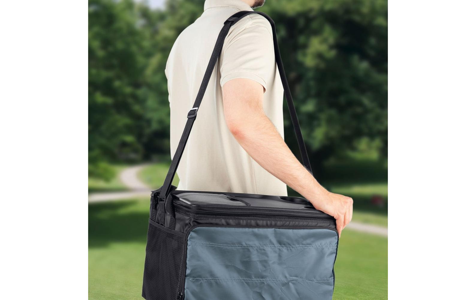 Kühltasche faltbar - 30 l – Schwarz / DunkelgrauFaltbare Isoliertasche mit 30 Litern Kapazität