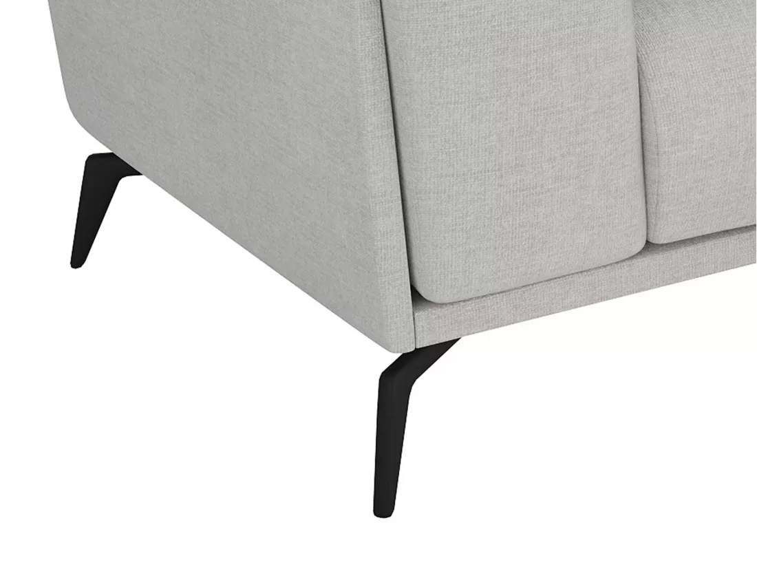 Canapé 3 places en tissu gris clair VUSARI