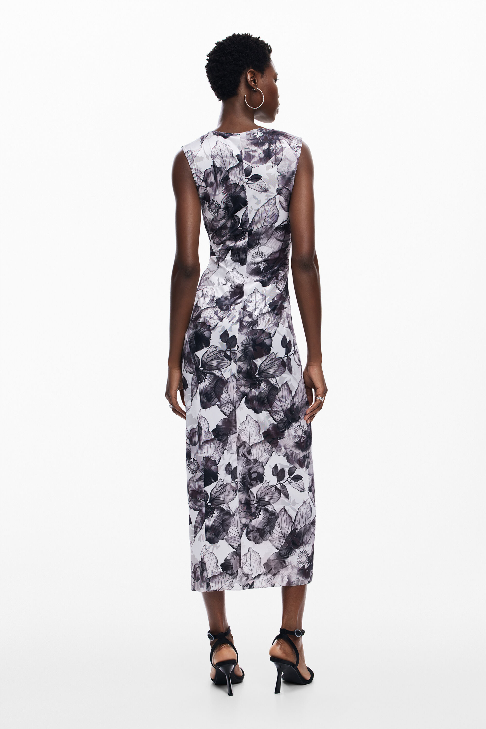 Vestido midi flores