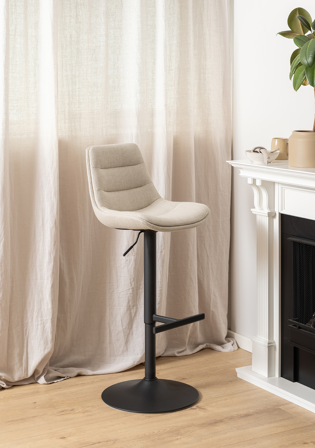 Barkruk Brande - Set van 2 - Beige