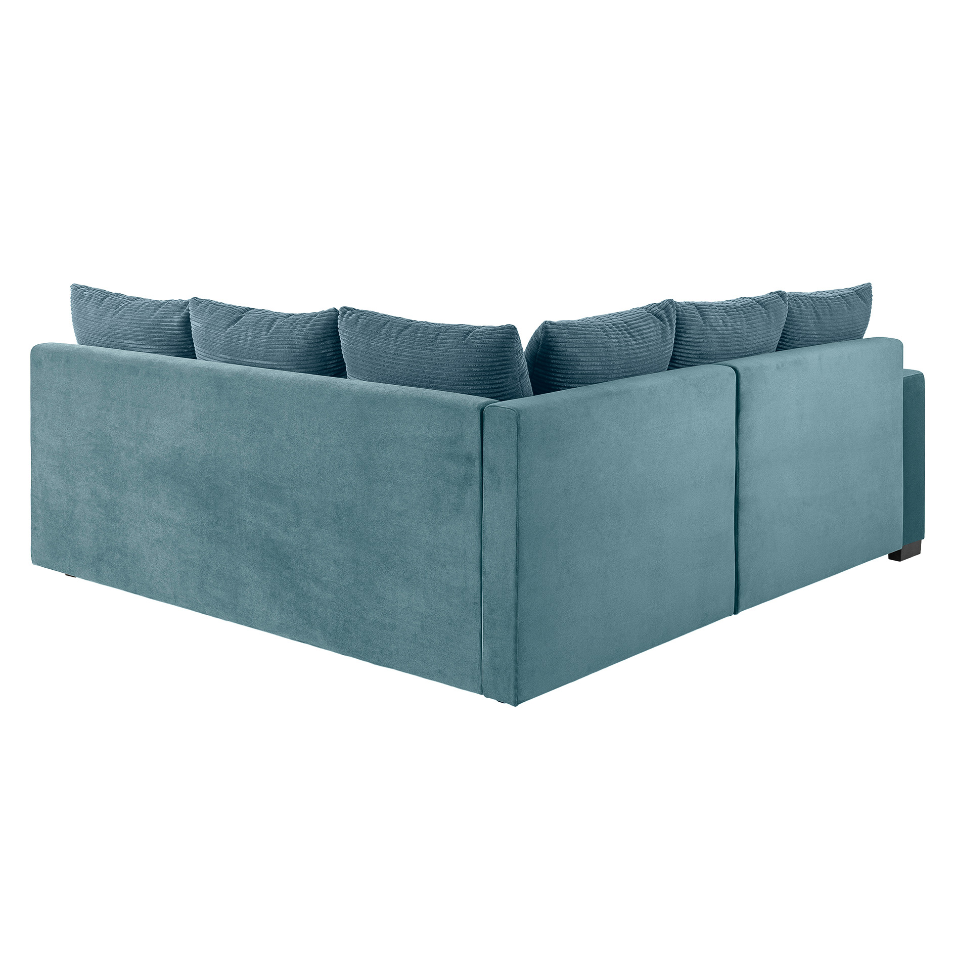 Ecksofa - mint - Cord - Ottomane rechts
