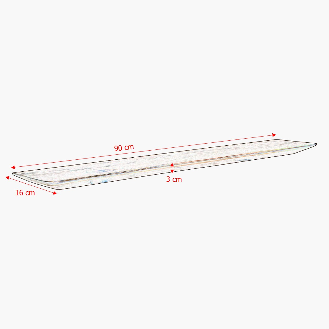 Wandplank Craftsman - set van 2 Wandplank Craftsman 90cm - set van 2 (ACCM62b)