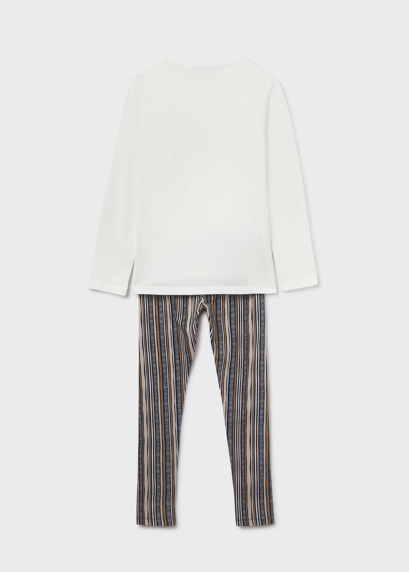 Conjunto de duas peças com leggings de algodão sustentável para meninas