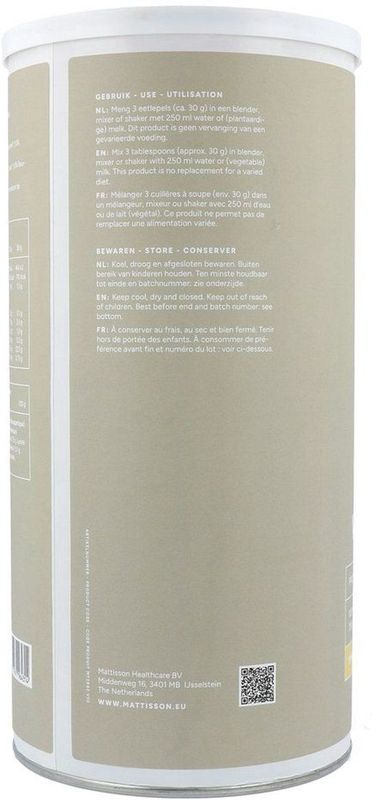 Mattisson - Biologische Wei Proteïne Poeder - 75% Eiwit - Vanille - Whey Protein - 450 Gram
