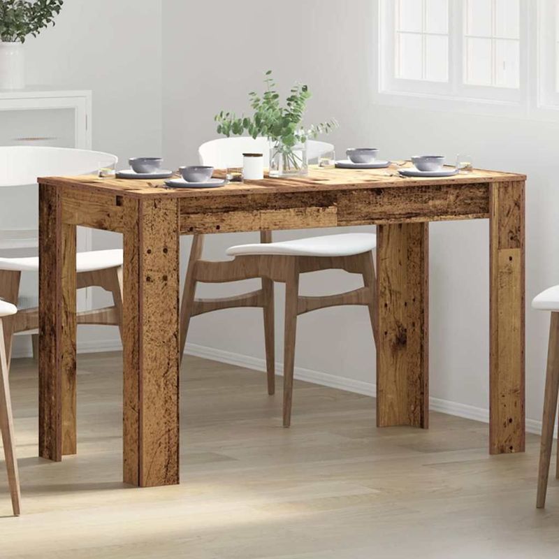 vidaXL - Eettafel - Bewerkte Hout - Oud Houtkleurig