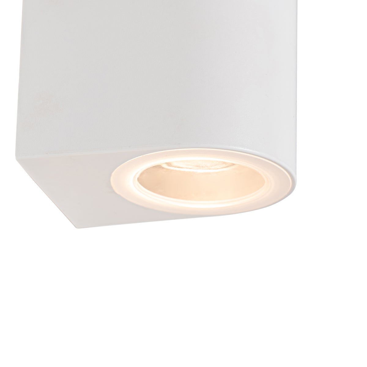 Moderne ovale buitenwandlamp van wit kunststof – Baleno