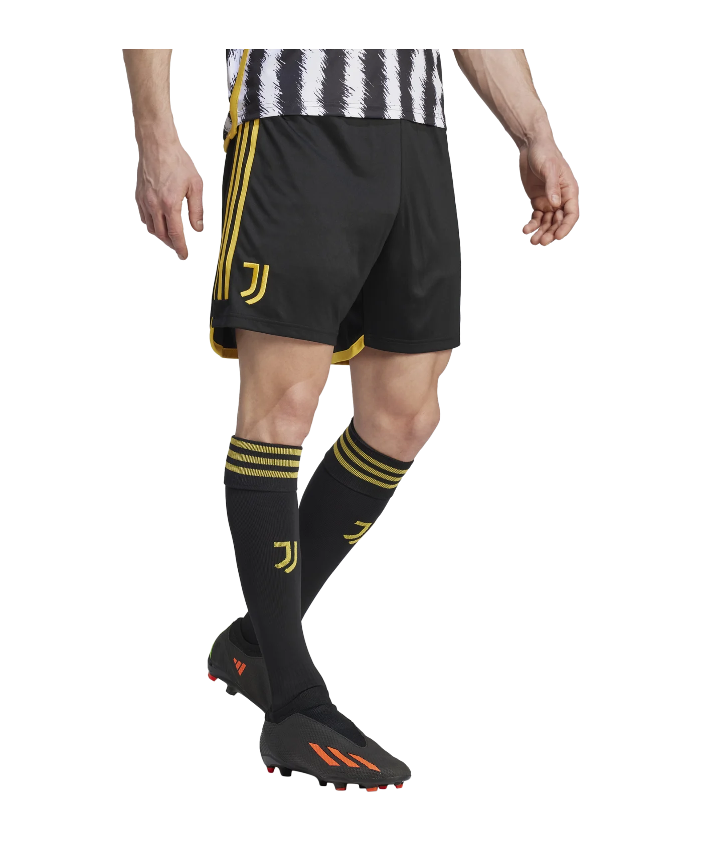 adidas Juventus Turin Short Home 2023/2024 Schwarz Gold