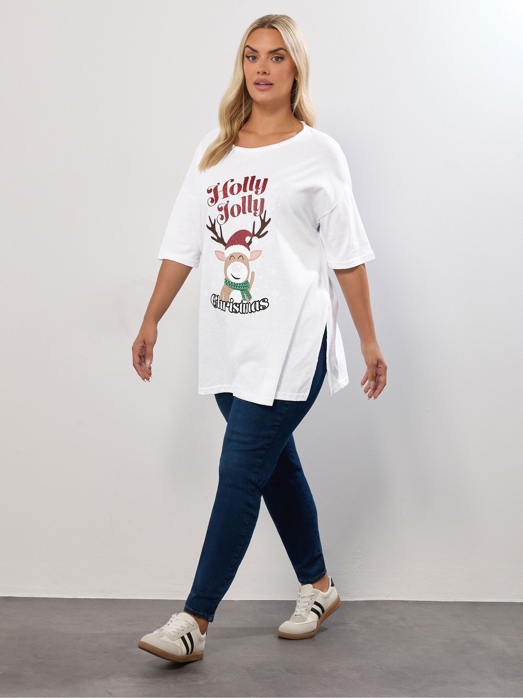 Yours Curve Holly Jolly Kerstmis Top
