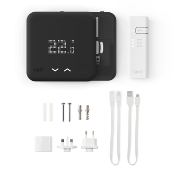 Tado Starters Kit Thermostaat V3  Bedraad Zwart