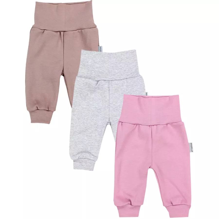 TupTam Baby Mädchen Jogginghose 3er Pack beigerosa