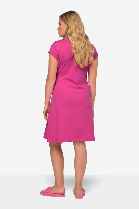 Jerseykleid, Zierknoten, Rundhalsausschnitt, Halbarm