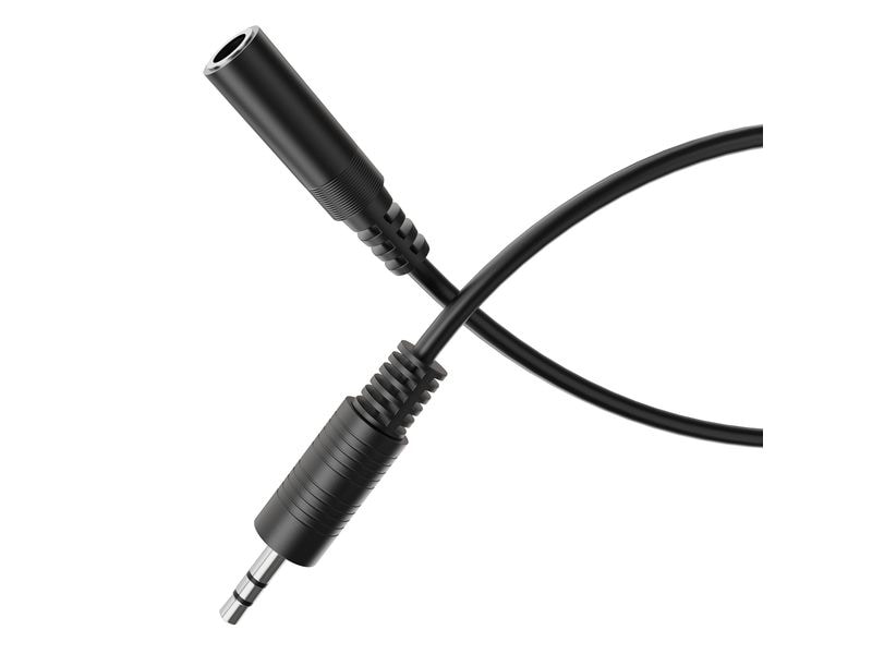 HDSupply Audio-Kabel 3.5 mm Klinke - Klinke 3.5 mm, female Audio Kabel 3.5 mm Stecker auf 3.5 mm Buchse, schwarz, 0.50 m