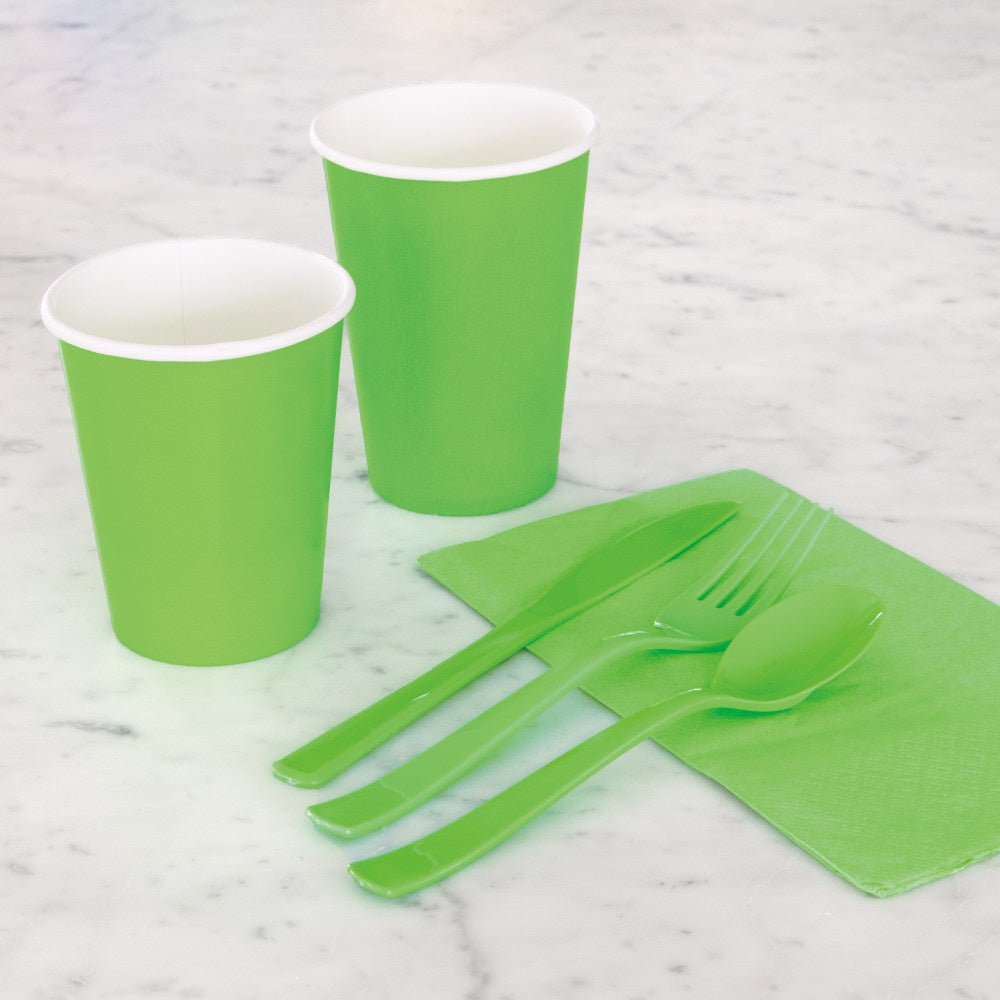Lime Groen Bestek 18 delig