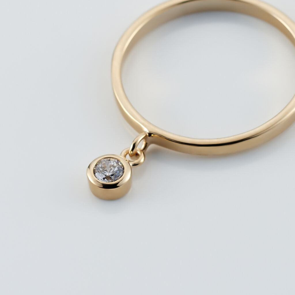Bague Plaqué Or Jaune Lynnha Oxyde De Zirconium