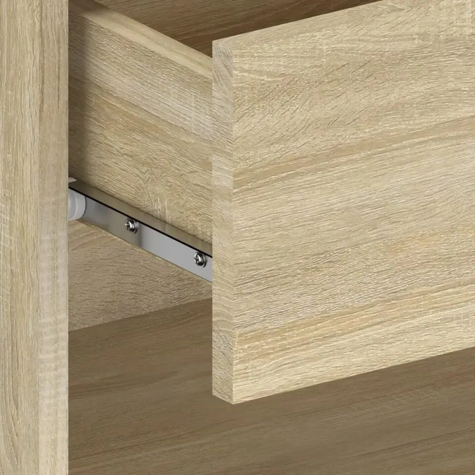vidaXL - Wandnachtkastje - Bruin - Bewerkt hout - 2 stuks