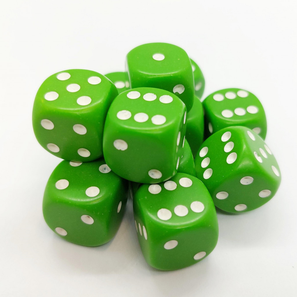 Set de 12 Dés 6 Faces Chessex : Opaques