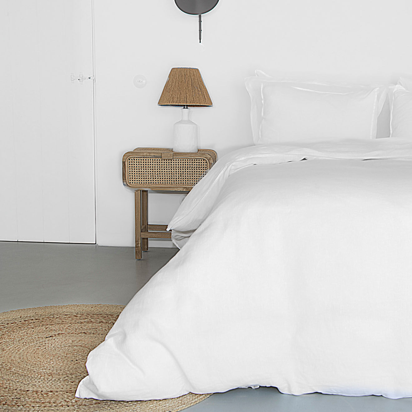Febronie Home Housse de couette 100% Lin Hortense blanche