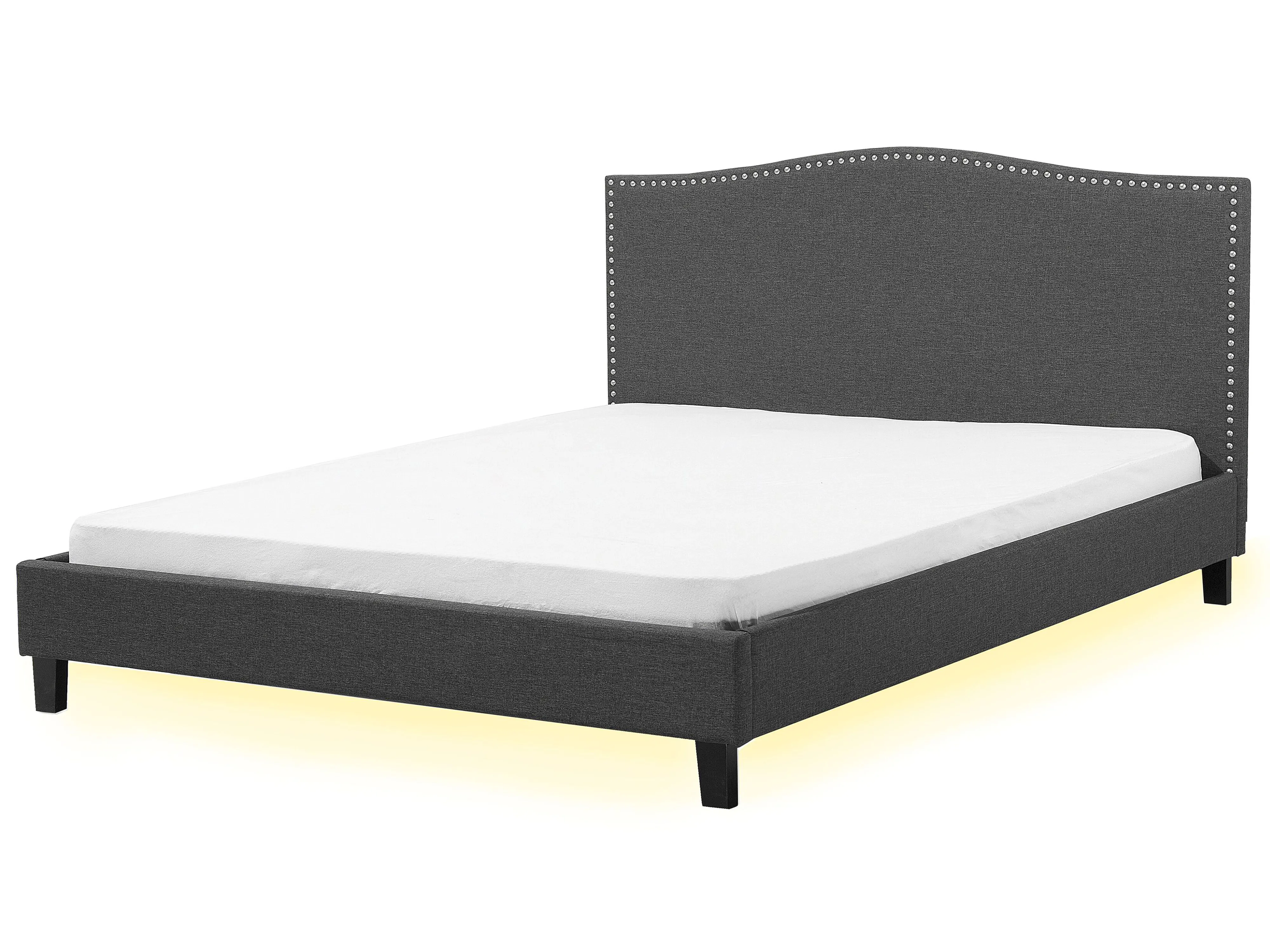 Bed Stof MONTPELLIER 180 x 200 cm LED Wit