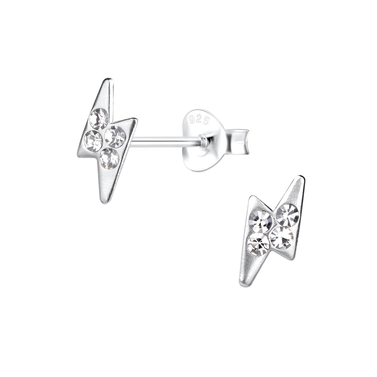 Boucles d'oreilles enfant éclair en argent 925