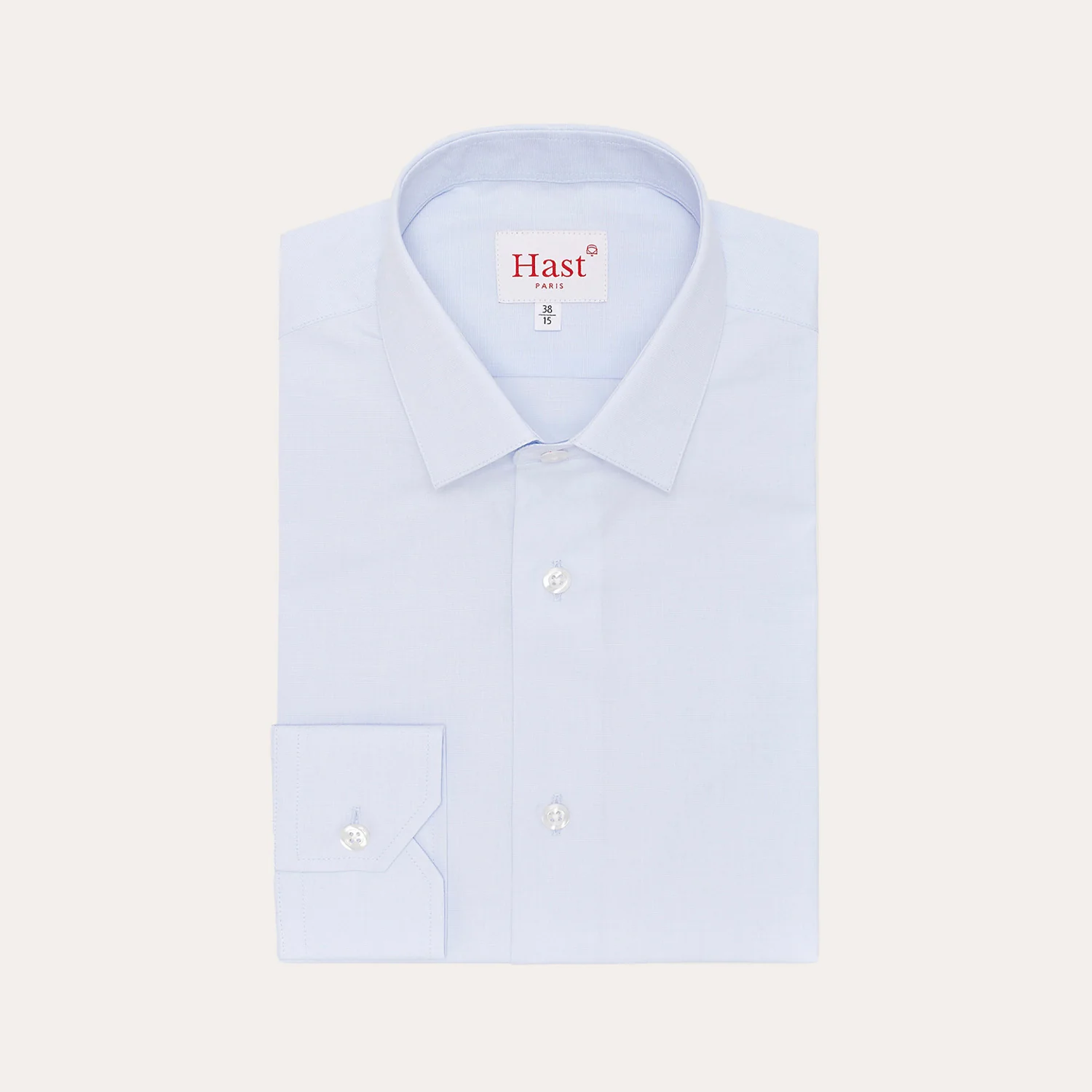 Sky blue double-twisted thread-on-fil shirt