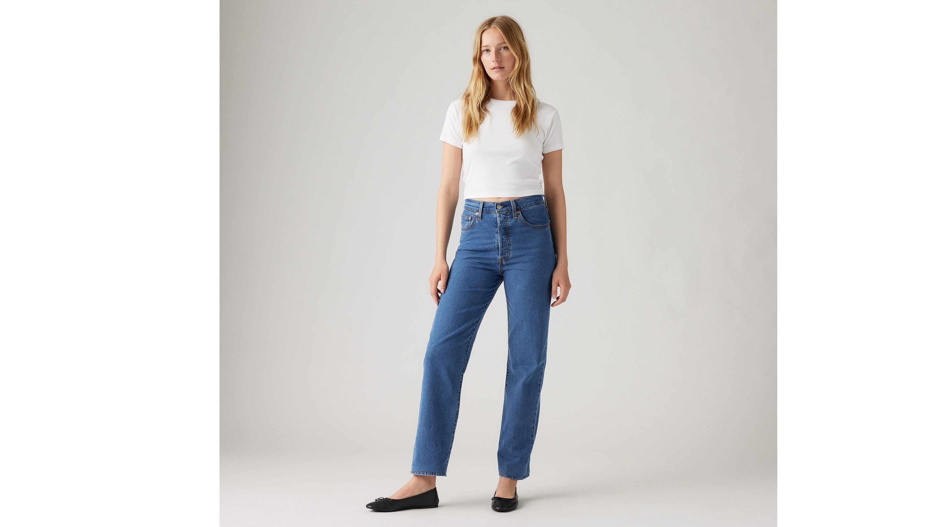 Jean Ribcage Straight cheville Lightweight - Cool As A Pickle - Bleu